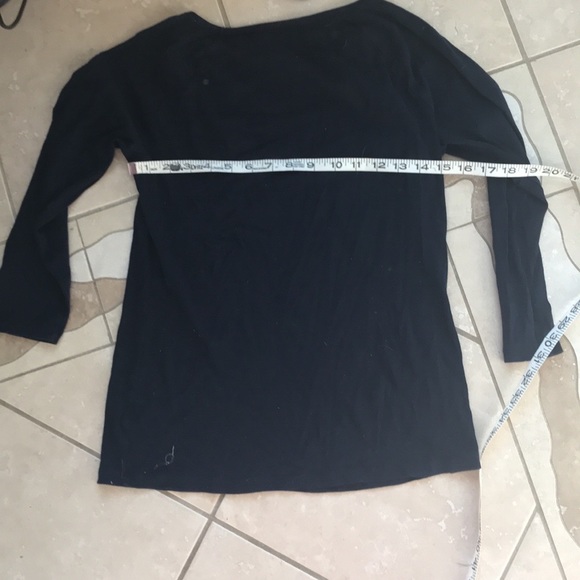 Talbots navy M top; like new - Picture 3 of 4